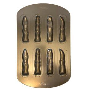 HALLOWEEN Wilton Witch Monster‎ Lady Fingers Baking Pan Nonstick 8 Finger Mold